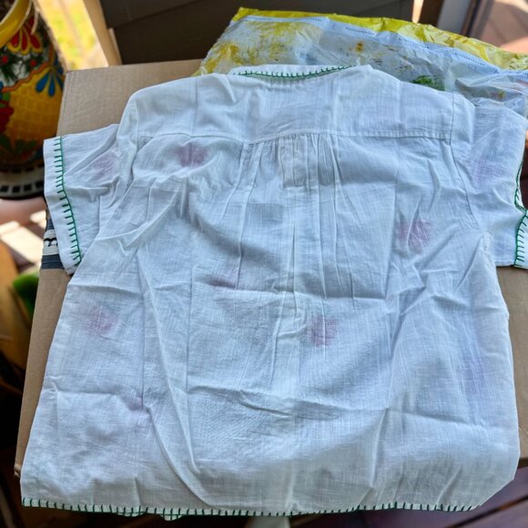 Maeve Short-Sleeve Whip-Stitch Buttondown Shirt-Anthropologie NWT Size Small - Picture 4 of 4